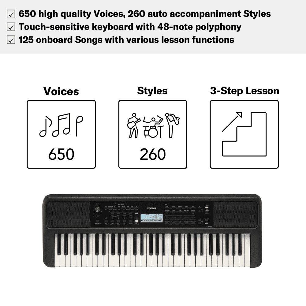ORGANETA - TECLADO PSRE383 CON ADAPTADOR 4