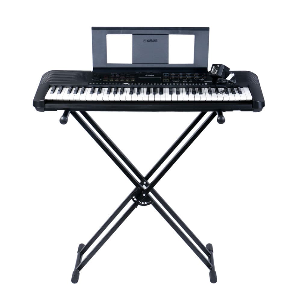 COMBO TECLADO PSR-E283 CON ADAPTADOR + SOPORTE DOBLE "X"